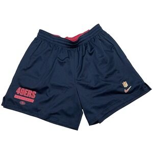Nike XXL 2XL San Francisco 49ers On Field Dri-Fit Practice Shorts Black Red Men